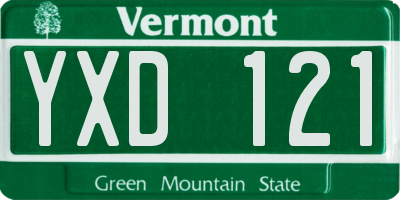 VT license plate YXD121