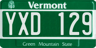 VT license plate YXD129