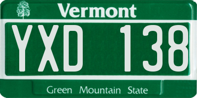 VT license plate YXD138