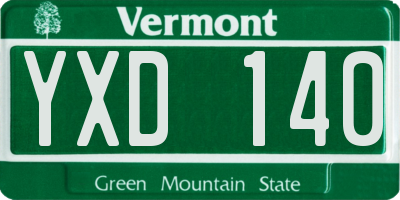 VT license plate YXD140