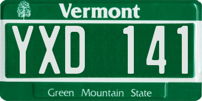 VT license plate YXD141