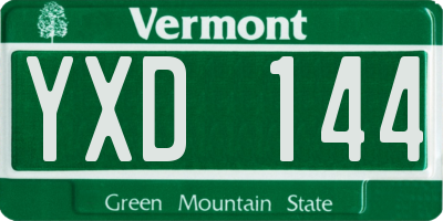 VT license plate YXD144