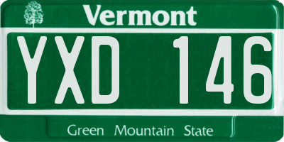 VT license plate YXD146