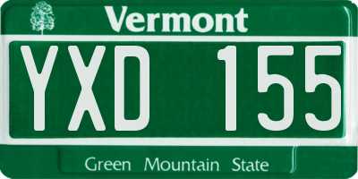 VT license plate YXD155