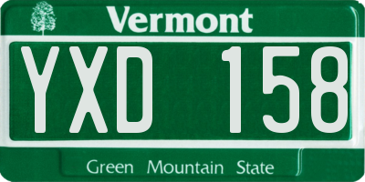 VT license plate YXD158