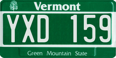 VT license plate YXD159