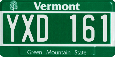 VT license plate YXD161
