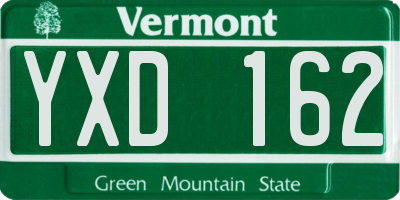 VT license plate YXD162