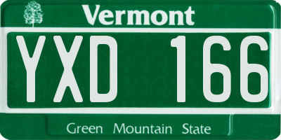 VT license plate YXD166