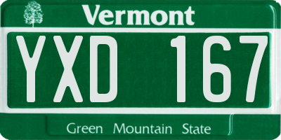 VT license plate YXD167