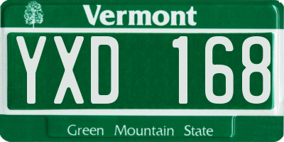 VT license plate YXD168