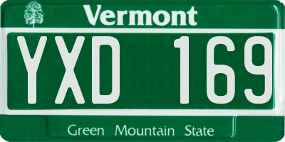 VT license plate YXD169