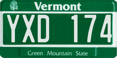 VT license plate YXD174