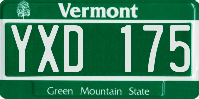 VT license plate YXD175