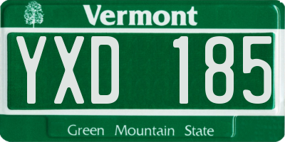 VT license plate YXD185