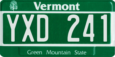 VT license plate YXD241