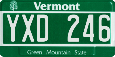 VT license plate YXD246