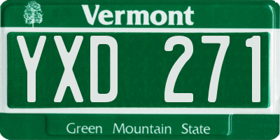 VT license plate YXD271