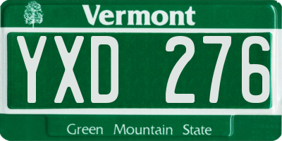 VT license plate YXD276