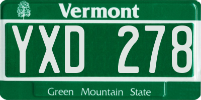 VT license plate YXD278