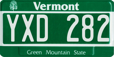 VT license plate YXD282