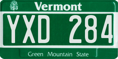 VT license plate YXD284