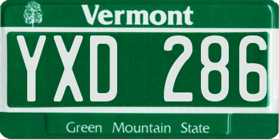 VT license plate YXD286