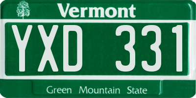 VT license plate YXD331