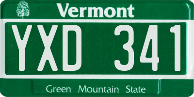 VT license plate YXD341