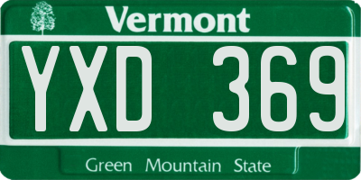 VT license plate YXD369
