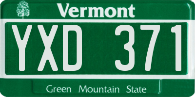 VT license plate YXD371
