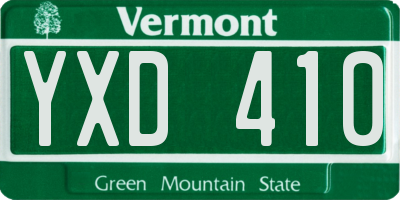 VT license plate YXD410