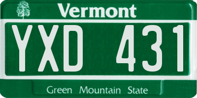 VT license plate YXD431