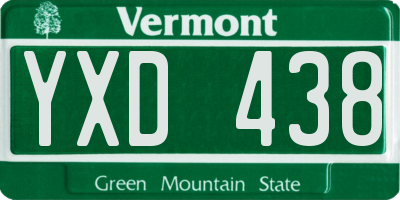 VT license plate YXD438