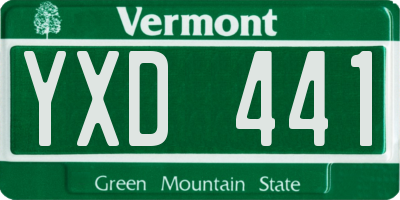 VT license plate YXD441