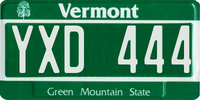 VT license plate YXD444