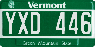 VT license plate YXD446
