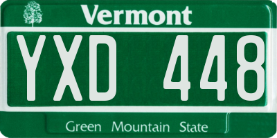 VT license plate YXD448