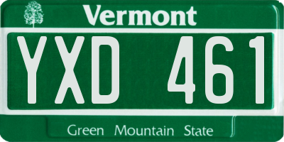 VT license plate YXD461