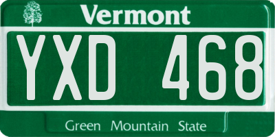 VT license plate YXD468