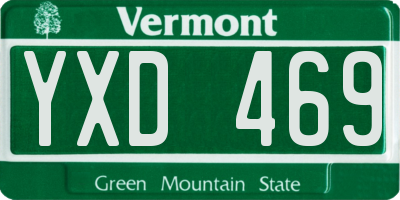 VT license plate YXD469