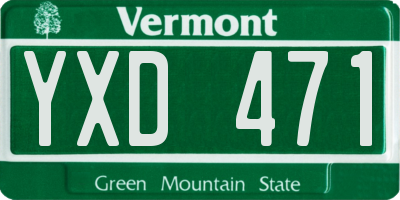 VT license plate YXD471