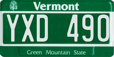 VT license plate YXD490