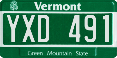 VT license plate YXD491
