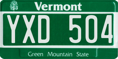 VT license plate YXD504