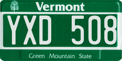 VT license plate YXD508