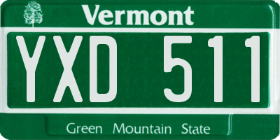 VT license plate YXD511