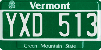 VT license plate YXD513
