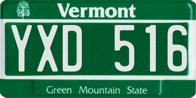 VT license plate YXD516