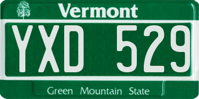 VT license plate YXD529